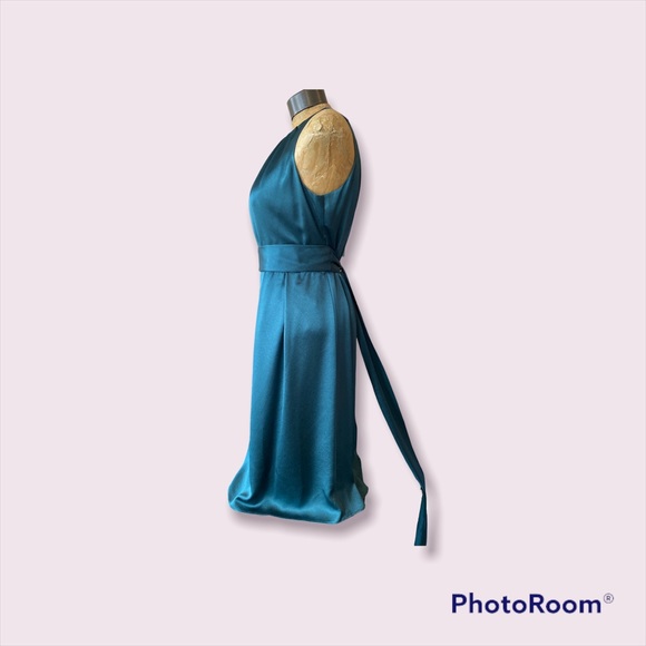 NWT Talbots Cocktail Dress in Teal Green. Size 10 p - Picture 2 of 6